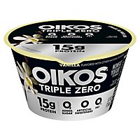 Oikos Triple Zero Greek Yogurt Blended Nonfat Vanilla - 5.3 Oz - Image 1