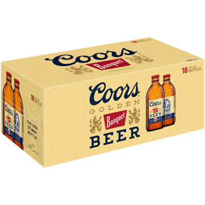 Coors Banquet Beer American Style Lager 5% ABV Bottles - 18-12 Fl. Oz. - Image 1