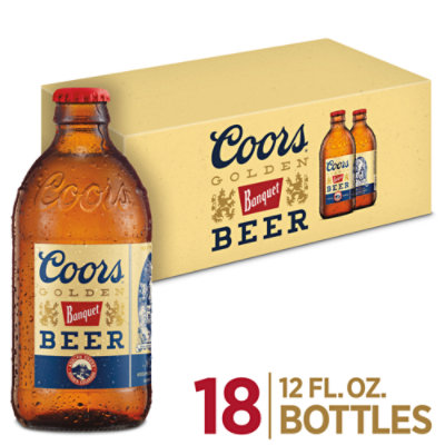 Coors Banquet Beer American Style Lager 5% ABV Bottles - 18-12 Fl. Oz.