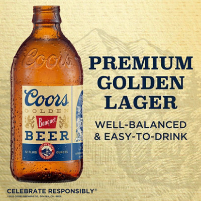 Coors Banquet American Style Lager Beer 5% ABV Bottles - 20-12 Fl. Oz. - Image 2