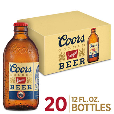 Coors Banquet Beer American Style Lager 5% ABV Bottles - 20-12 Fl. Oz.