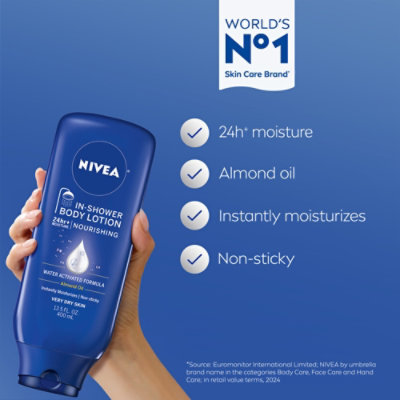 NIVEA Body Lotion In Shower Nourishing - 13.5 Fl. Oz. - Image 2