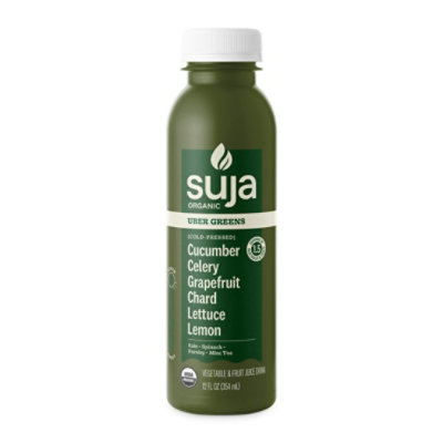 Suja Organic Uber Greens Cold Pressed Juice Drink Bottle - 12 Fl. Oz.