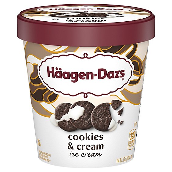 Haagen-Dazs Cookies and Cream Ice Cream - 14 Oz