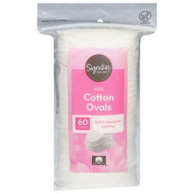 Signature Select Oval Cotton Pads - 60 Count - Image 3