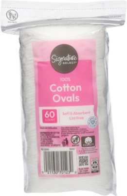 Signature Select Oval Cotton Pads - 60 Count - Image 4