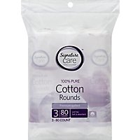 Signature Care Cotton Rounds 100% Pure Premium Quilted - 3-80 Count - Image 2