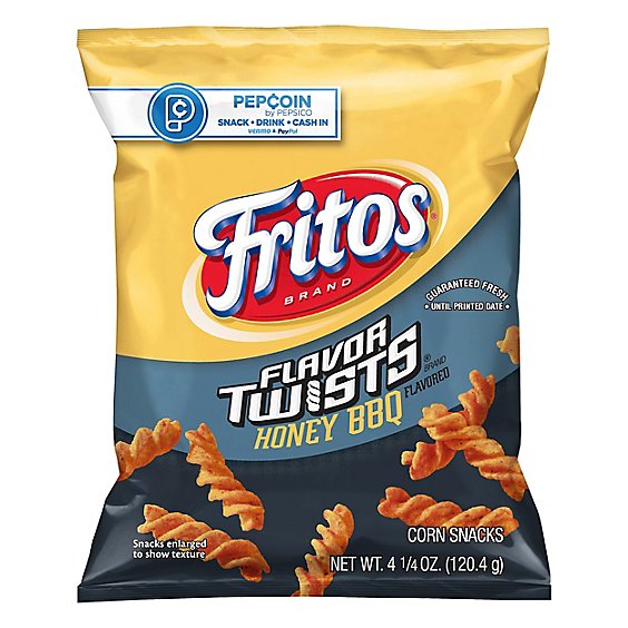Fritos Flavor Twists Corn Snacks Honey BBQ - 4.25 Oz