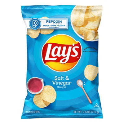 Lays Potato Chips Salt & Vinegar - 2.75 Oz - Albertsons