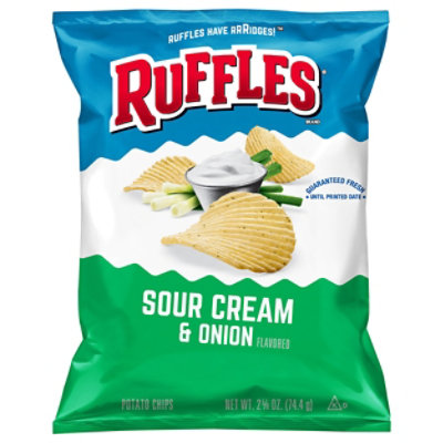 Ruffles Potato Chips Sour Cream & Onion - 2.62 Oz - Safeway