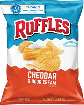 Ruffles Potato Chips Cheddar & Sour Cream - 2.62 Oz - Image 1