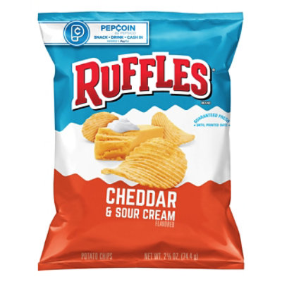 Ruffles Potato Chips Cheddar & Sour Cream - 2.62 Oz