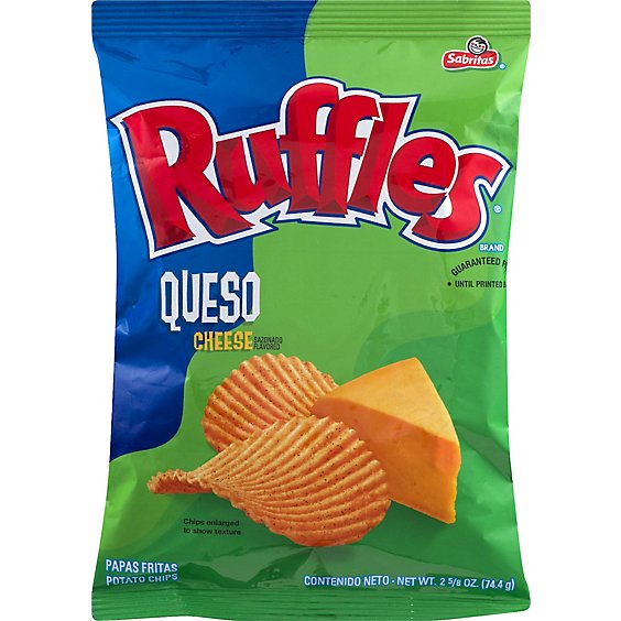 Ruffles Potato Chips Queso Cheese - 2.62 Oz