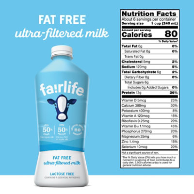 Fairlife Milk Ultra-Filtered Fat Free - 52 Fl. Oz. - Image 5