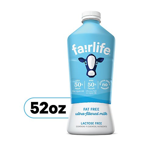 Fairlife Milk Ultra-Filtered Fat Free - 52 Fl. Oz.