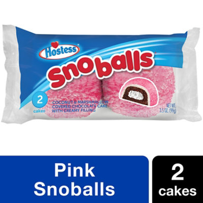 Hostess Snoballs Coconut Covered Snack Cake Single Serve - 2 Count