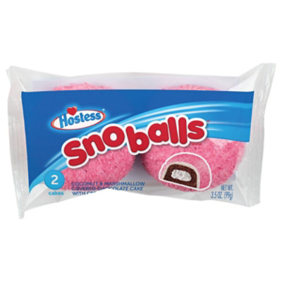 Hostess Snoballs Coconut Covered Snack Cake Single Serve - 2 Count - Image 2