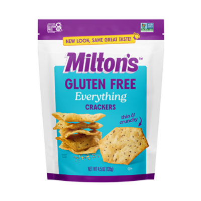 Milton's Craft Bakers Everything Gluten Free Crackers - 4.5 Oz