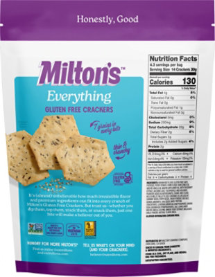 Milton's Craft Bakers Everything Gluten Free Crackers - 4.5 Oz - Image 6