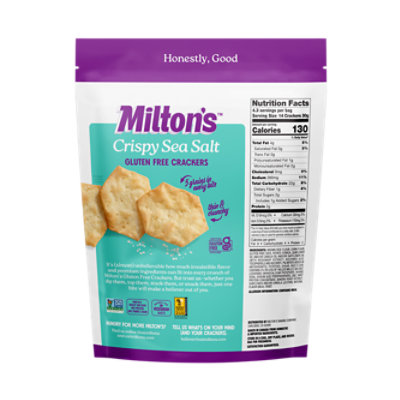 Milton's Craft Bakers Crispy Sea Salt Gluten Free Crackers - 4.5 Oz - Image 6