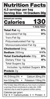 Milton's Craft Bakers Crispy Sea Salt Gluten Free Crackers - 4.5 Oz - Image 3