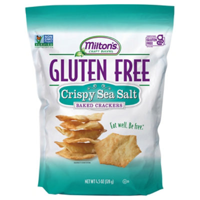 Miltons Crackers Baked Gluten Free Crispy Sea Salt - 4.5 Oz