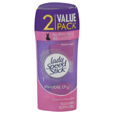 Lady Speed Stick Antiperspirant Deodorant Shower Fresh Twin Pack - 2-2.3 Oz - Image 3