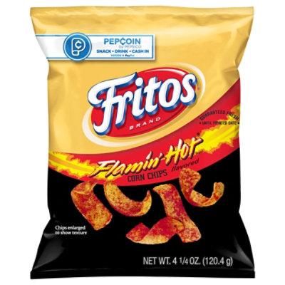 Fritos Corn Chips Flavored Flamin Hot - 4.25 Oz