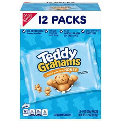 Teddy Grahams Honey Graham Crackers Snack Packs - 12-1 Oz - Image 3