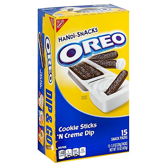 Handi-Snacks OREO Dip Sticks Cookie N Creme Snack Packs - 15-1 Oz