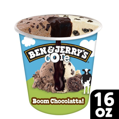 Ben & Jerrys Cookie Core Ice Cream Boom Chocolatta! 1 Pint - 16 Oz