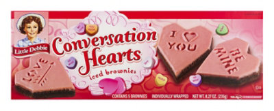 Little Debbie Brownies Iced Conversation Hearts - 8.27 Oz