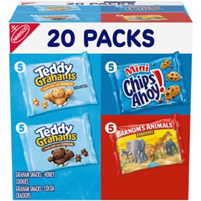 Nabisco Barnum's Animal Crackers Teddy Grahams & CHIPS AHOY! Cookies Variety Pack - 20 Count - Image 1