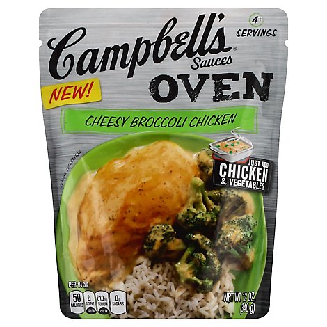 Campbells Sauces Oven Cheesy Broccoli Chicken Pouch - 12 Oz