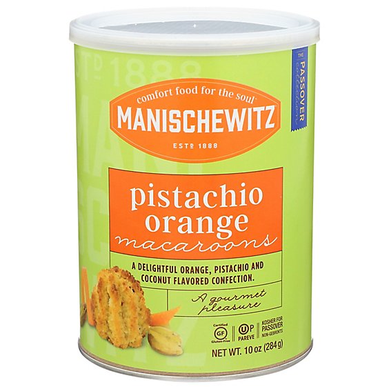 Manischewitz Macaroons Pistachio Orange - 10 Oz