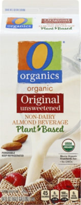 O Organics Organic Almondmilk Unsweetened Plain - Half Gallon - Image 6