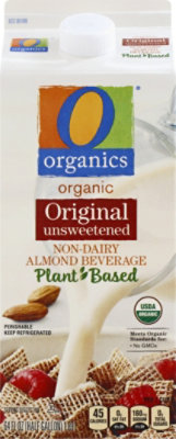 O Organics Organic Almondmilk Unsweetened Plain - Half Gallon - Image 2