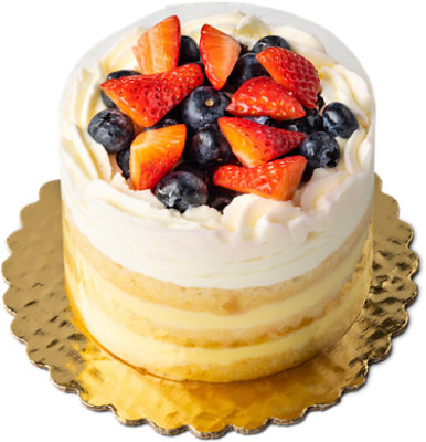 Bakery Cake 5 Inch Boston Cream Fruit - Each