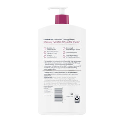Lubriderm Lotion Advanced Therapy Extra Dry Skin - 24 Fl. Oz. - Image 4