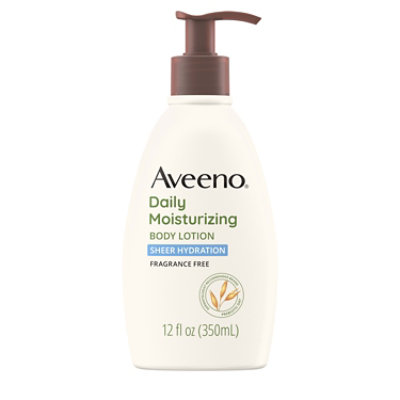 Aveeno Active Naturals Lotion Daily Moisturizing Sheer Hydration Fragrance Free - 12 Fl. Oz.