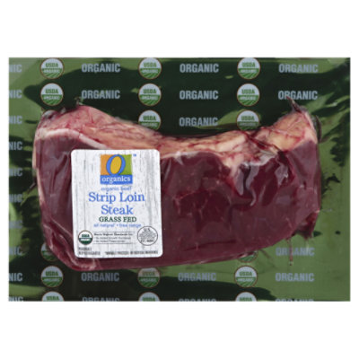 O Organics New York Boneless Steak Grass Fed Beef Top Loin Prepacked - 0.8 Lb - Image 1