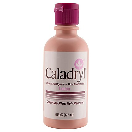 Caladryl Pink Skin Protectant Lotion Calamine Itch Reliever - 6 Fl. Oz. - Image 1