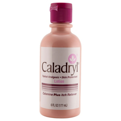 Caladryl Pink Skin Protectant Lotion Calamine Itch Reliever - 6 Fl. Oz.