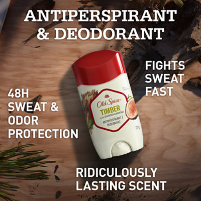 Old Spice Invisible Solid Antiperspirant Deodorant for Men Timber With Sandalwood Scent - 2.6 Oz - Image 2