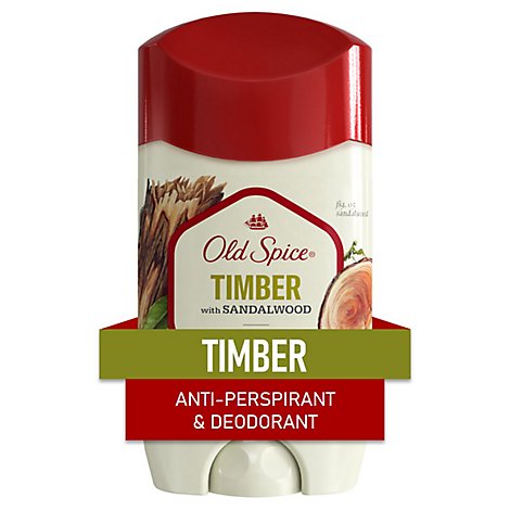 Old Spice Invisible Solid Antiperspirant Deodorant for Men Timber With Sandalwood Scent - 2.6 Oz