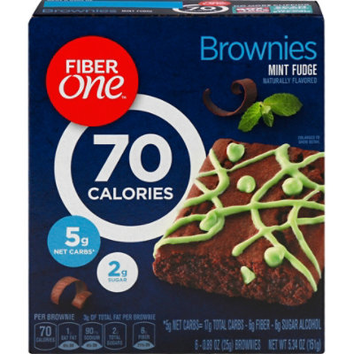 Fiber One Brownies 90 Calories Mint Fudge - 6-0.89 Oz - Image 3