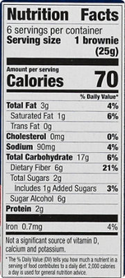 Fiber One Brownies 90 Calories Mint Fudge - 6-0.89 Oz - Image 4