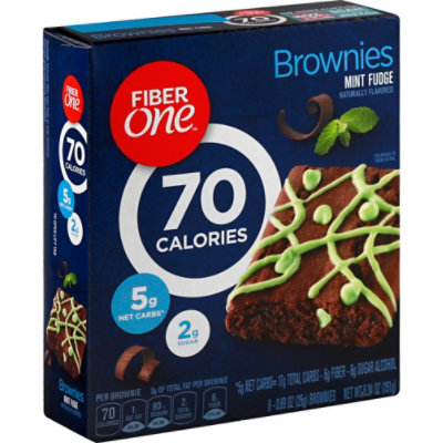  Fiber One Brownies 90 Calories Mint Fudge - 6-0.89 Oz 