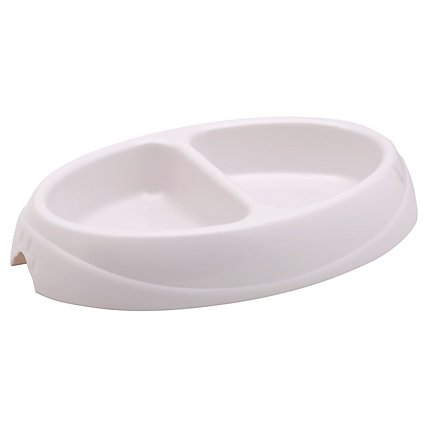 Petmate Pet Double Diner Side BySide White 1 Cup - Each - Image 1