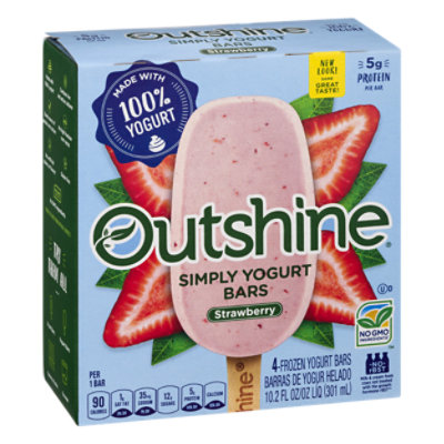 Outshine Frozen Yogurt Bars Simply Yogurt Strawberry 4 Count
